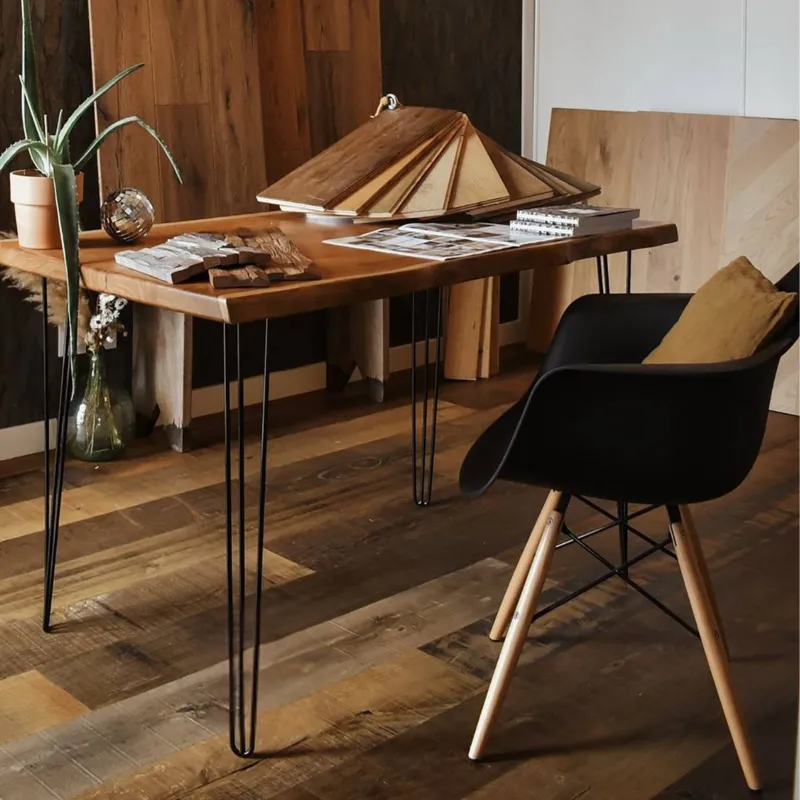 Parquet contrecollé Unique Huilé fumé traits de scie authen 14/3*190*680-1900 mm