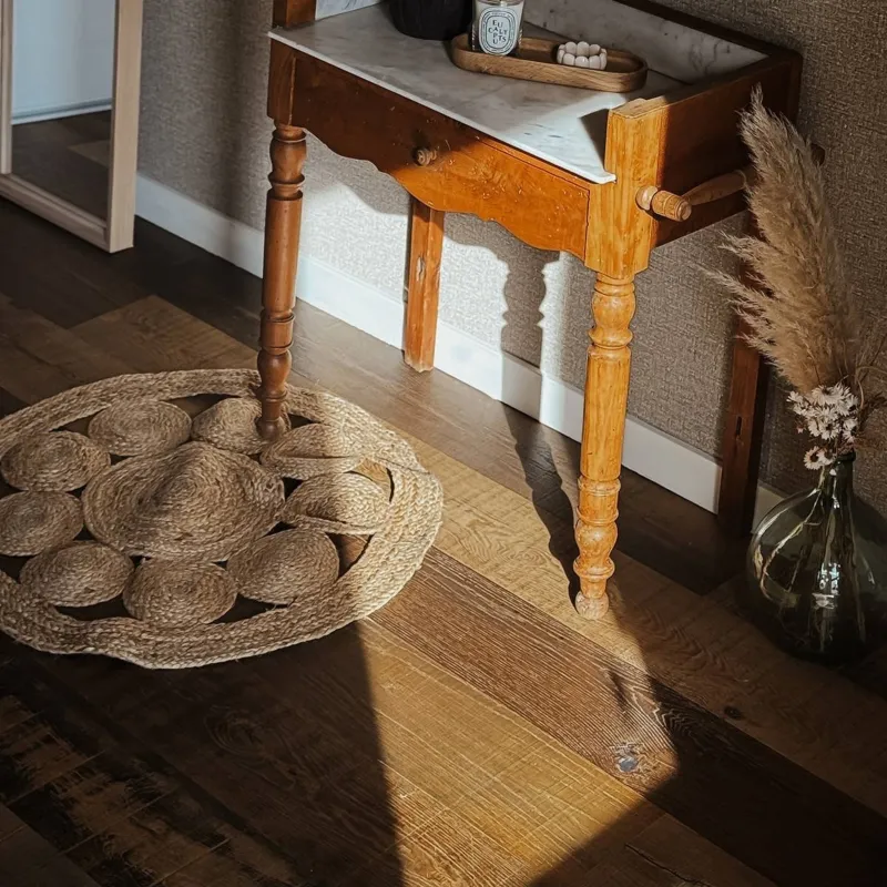 Parquet contrecollé Unique Huilé fumé traits de scie authen 14/3*190*680-1900 mm