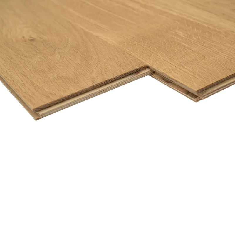 Parquet contrecollé Chêne brossé verni mat 4 chanfreins 15/5*135*300 à 1200 mm