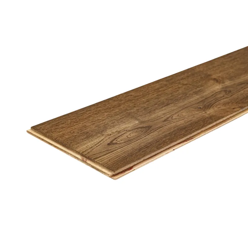 Parquet contrecollé Intenso huilé brun torréfié brossé 15/4*190*680-1900 mm