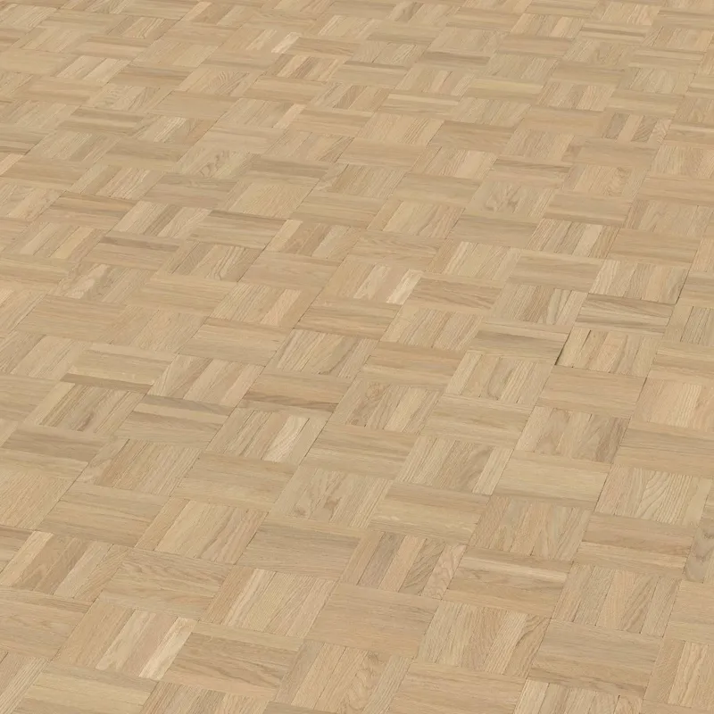 Parquet massif mosaïque Chêne héritage brut bords droits 8*24*120 mm choix rusti