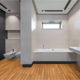 Parquet massif Teck Indo huilé joint pont bateau noir intégré 12*90*300 à 900 mm