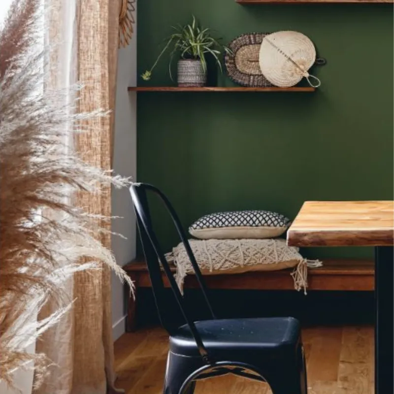 Plateau Diner Teck Indo massif vernis mat deux bords effet tronc d'arbre