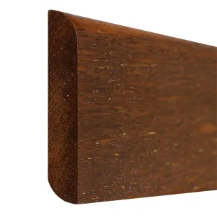 Plinthe Merbau massif abouté verni un bord arrondi 15*90*1800 mm