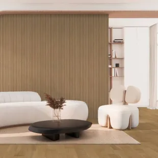 Parquet contrecollé Chêne brossé verni mat 4 chanfreins 15/5*135*300 à 1200 mm