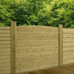 Lame de clôture droite emboîtable Pin CL3 vert 27*135 1.92m