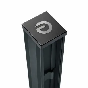 Poteau alu gris RAL 7016 63*57 rainure 46