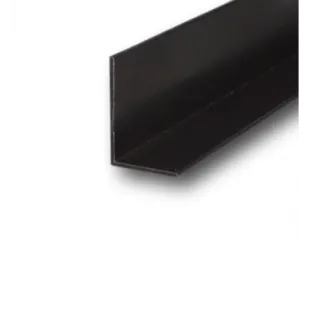 Cornière alu noir satiné épaisseur 1.5 mm section 15*15 mm longueur 2.00 mètres
