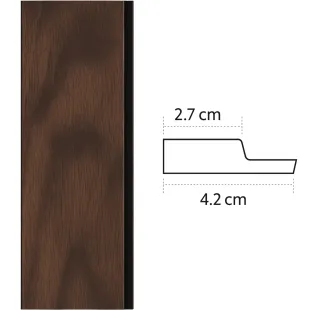 Baguette de finition gauche Panelio Balzac Noyer 12*42*2700 mm
