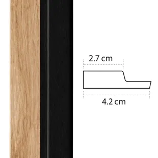 Baguette de finition gauche Panelio Duval Chêne clair 12*42*2700 mm