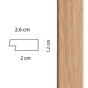 Baguette de finition droite Panelio Duval Chêne clair 12*26*2700 mm