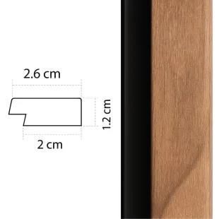 Baguette de finition droite Panelio Duval teck 12*26*2700 mm