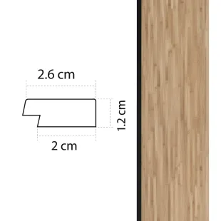 Baguette de finition droite Panelio Hugo Chêne clair 21*32*2700 mm
