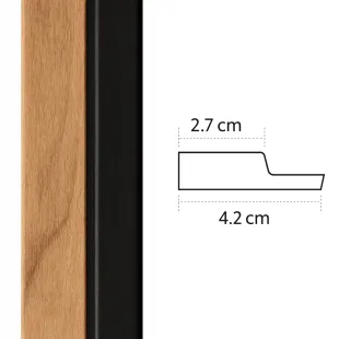 Baguette de finition gauche Panelio Duval teck 12*42*2700 mm