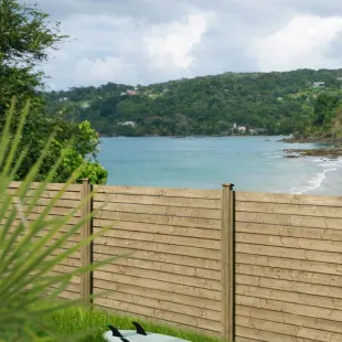 Lame de clôture vénitienne Pin CL3 vert 27*120 1.92m