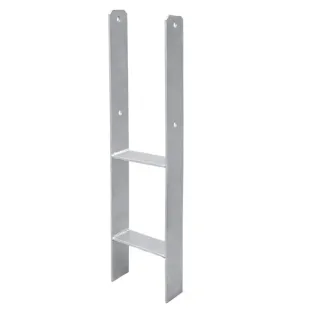 Platine pied de poteau en H galvanisé à sceller 90 L590