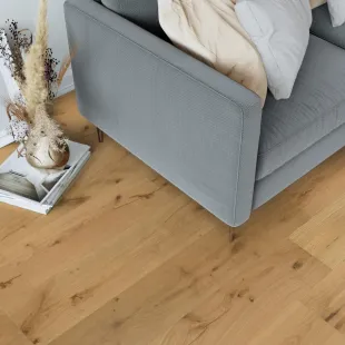 Presto Chêne parquet contrecollé brossé vernis mat 14/3*220*600-2200mm