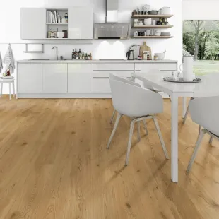 Parquet contrecollé Chêne brossé verni mat naturel 2 ch 12/3*180*500 à 1800 mm