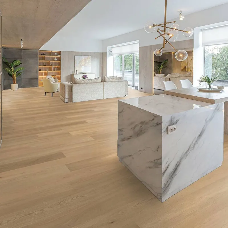 Parquet contrecollé Chêne Scandinave verni bois brut 14/3*190*680 à 1900 mm