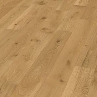 Parquet contrecollé Chêne brossé verni mat naturel 2 ch 12/3*180*500 à 1800 mm