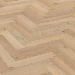 Parquet contrecollé bâton rompu Chêne verni aspect bois brut 4ch 14/3*90*540 mm