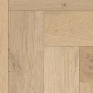 Parquet contrecollé bâton rompu Chêne verni aspect bois brut 4ch 14/3*90*540 mm