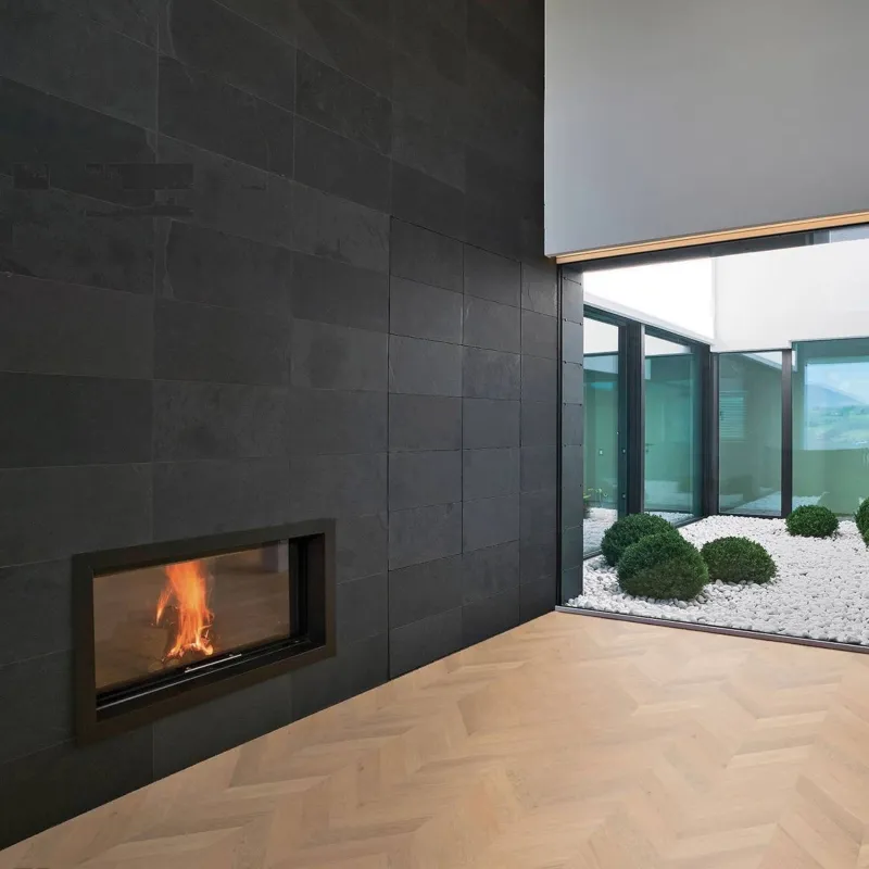 Parquet contrecollé point Hongrie Chêne brossé verni bois brut 14/3*90*510/600 m