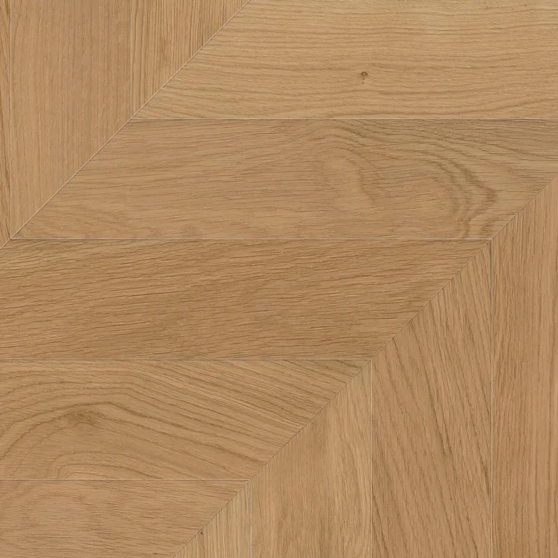 Parquet contrecollé point Hongrie Chêne brossé huilé patiné 14/3*90*480/570 mm