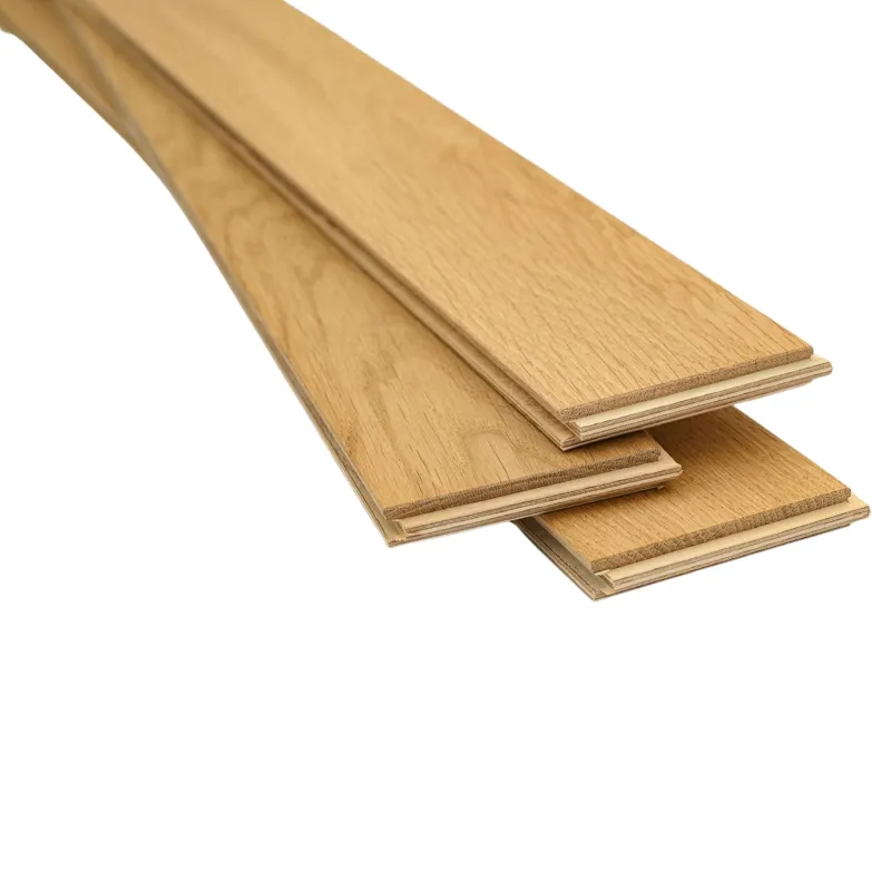 Parquet contrecollé brossé verni mat naturel 4 chanfreins 15/5*90*300 à 1200 mm