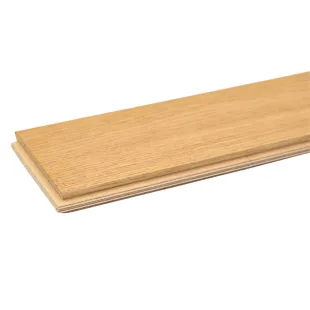 Parquet contrecollé brossé verni mat naturel 4 chanfreins 15/5*90*300 à 1200 mm