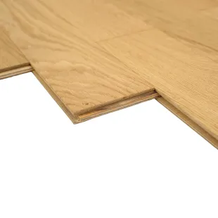 Parquet contrecollé brossé verni mat naturel 4 chanfreins 15/5*90*300 à 1200 mm