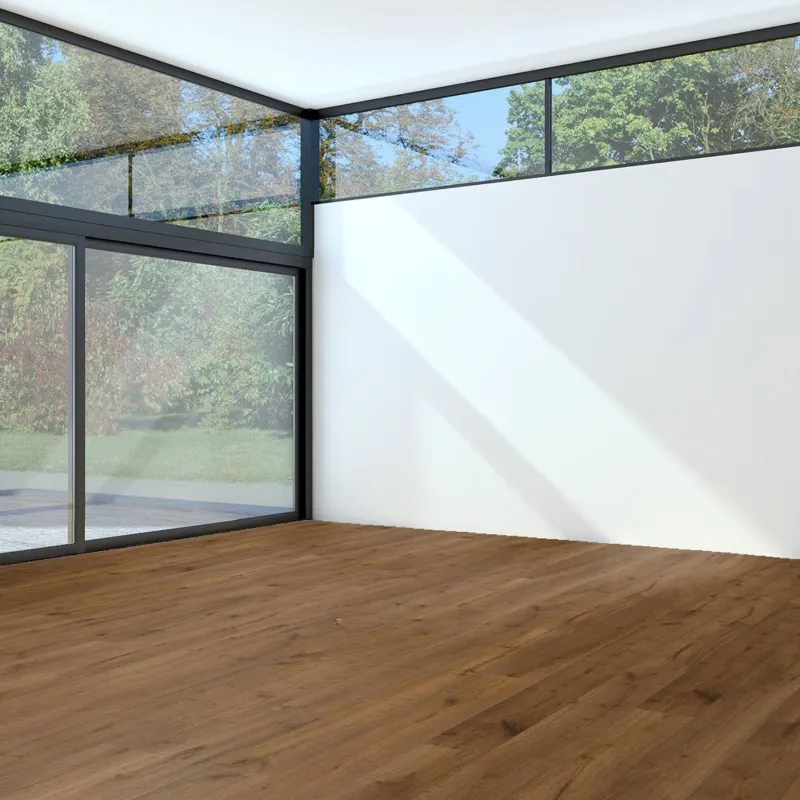 Parquet contrecollé Borde huilé fumé vieilli raboté main 14/3*190*680-1900 mm