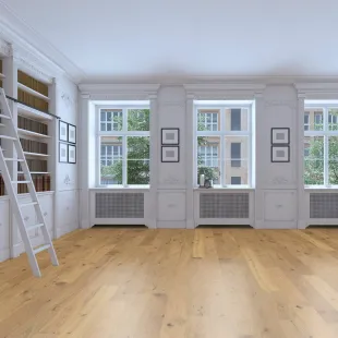 Parquet contrecollé Nuda Huilé bois brut brossé vieilli 12/3*158*610-1830 mm