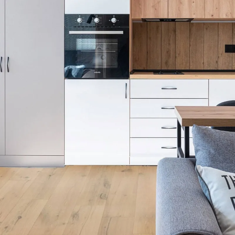 Parquet contrecollé Longère huilé bois brut vieilli bosselé 14/3*190*680-1900 mm