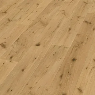 Parquet contrecollé Cabane huilé naturel vieilli bosselé 14/3*190*680-1900 mm