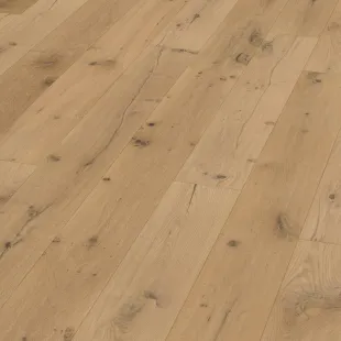 Parquet contrecollé Longère huilé bois brut vieilli bosselé 14/3*190*680-1900 mm