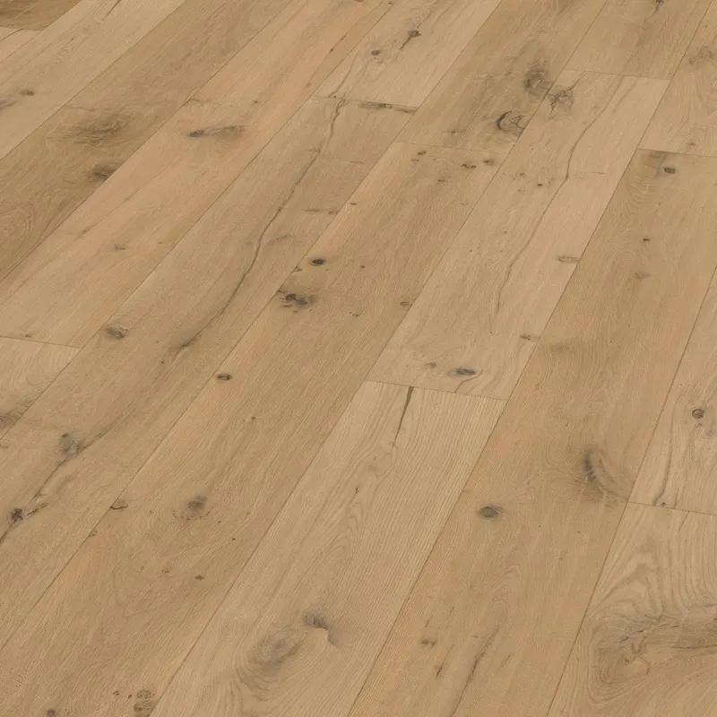 Parquet contrecollé Longère huilé bois brut vieilli bosselé 14/3*190*680-1900 mm