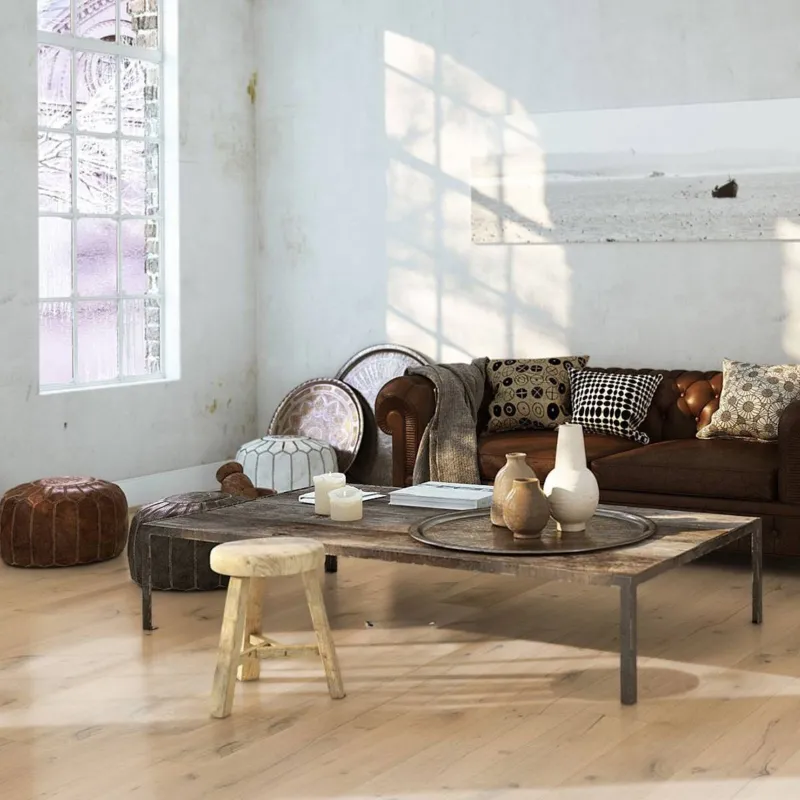 Parquet contrecollé Chantilly Huilé bois brut bros. vieilli 14/3*220*600-2200 mm