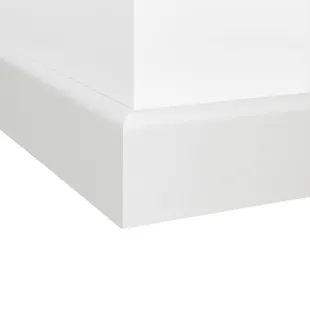 Plinthe thermoplaquée MDF blanc bord arrondi 15*80*2400 mm