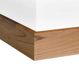 Plinthe Teck Indonésien massif abouté huilé un bord arrondi 15*90*1800 mm