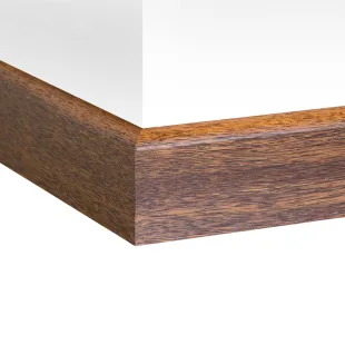 Plinthe Merbau massif abouté verni un bord arrondi 15*90*1800 mm