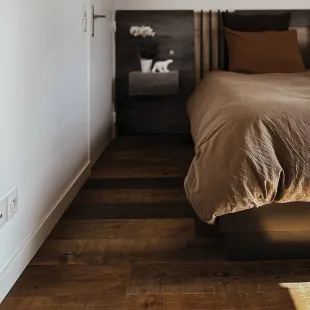 Parquet contrecollé Unique Huilé fumé traits de scie authen 14/3*190*680-1900 mm