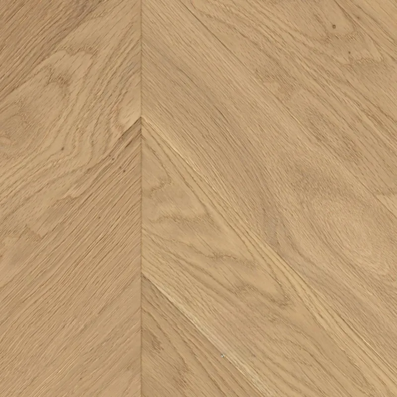 Parquet massif Point Hongrie Chêne verni aspect bois brut 4.ch 15*90*510/600 mm