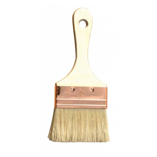 Pinceau soie beige 140 mm application vitrificateur aqua polyuréthane