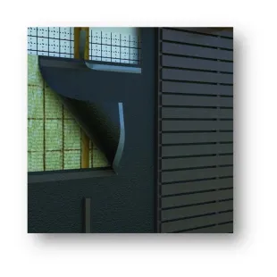 Pare-pluie Diflex noir pour bardage ajouré Thermo Façade SK 120g 1.50m de large