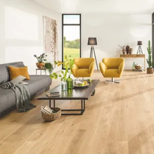 Essence verni Parquet contrecollé clic 4ch HDF