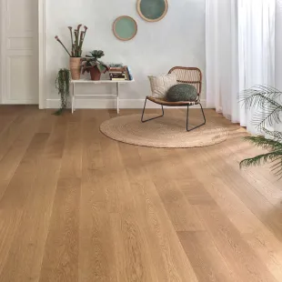 Golden verni Parquet contrecollé clic 4ch HDF