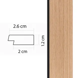 Baguette de finition droite Panelio Balzac Chêne Somona 12*26*2700 mm