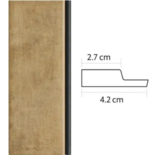 Baguette de finition gauche Panelio Balzac feuille d'or 12*42*2700 mm