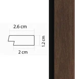 Baguette de finition droite Panelio Balzac Noyer 12*26*2700 mm